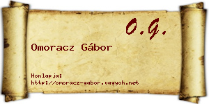 Omoracz Gábor névjegykártya